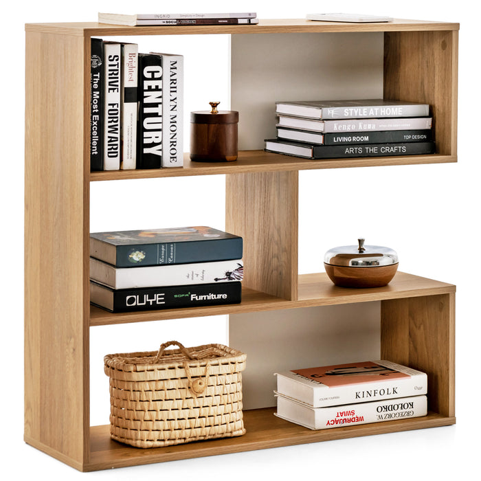 Concave/Convex Bookshelf - Ideal For Living Room, Bedroom, Study or Office - Convenient and Stylish Storage Solution