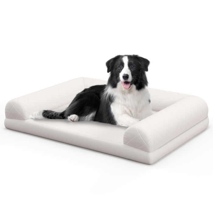 Orthopedic Dog Bed Model Egg-Foam - Dog Crate Bed with 3-Side Bolster, Comfortable Sleeping - Ideal for Elderly Dogs with Joint Pain