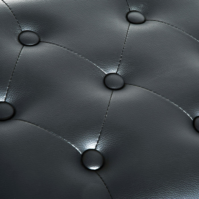 Height Adjustable PU Leather Piano Stool - Elegant White Makeup Bench for Dressing Table - Ideal for Musicians and Makeup Enthusiasts