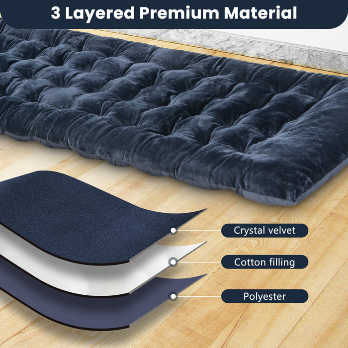 Camping Crystal Velvet Sleeping Pads - Outdoor Camping Cot Mattress with Luxurious Texture - Ideal for Campers Seeking Comfortable Sleep