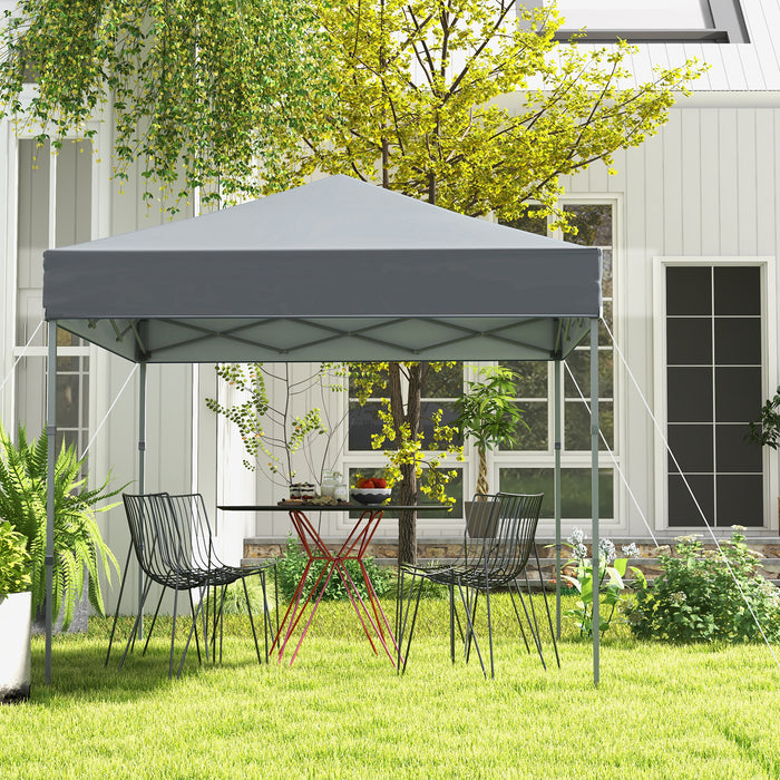 Pop-Up Outdoor Canopy - Adjustable Heights, 198x198 cm, White - Perfect for Outdoor Events and Parties