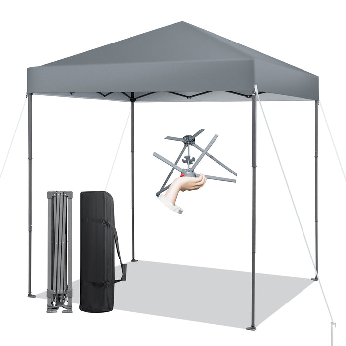 Pop-Up Outdoor Canopy - Adjustable Heights, 198x198 cm, White - Perfect for Outdoor Events and Parties
