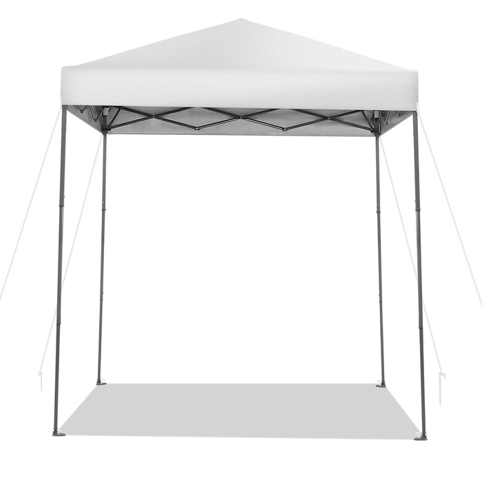 Pop-Up Outdoor Canopy - Adjustable Heights, 198x198 cm, White - Perfect for Outdoor Events and Parties