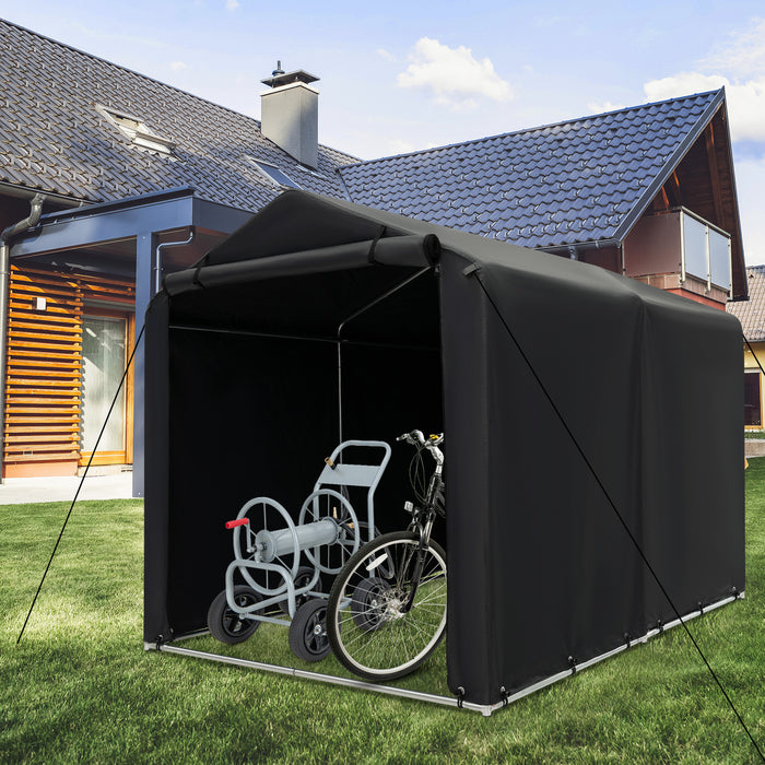 Portable Garage Shelter - Outdoor Storage Shed for Bikes - Ideal for Bike Enthusiasts Needing Extra Storage Space