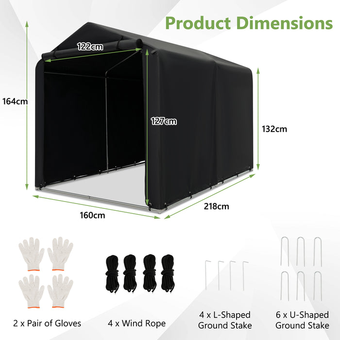 Portable Garage Shelter - Outdoor Storage Shed for Bikes - Ideal for Bike Enthusiasts Needing Extra Storage Space