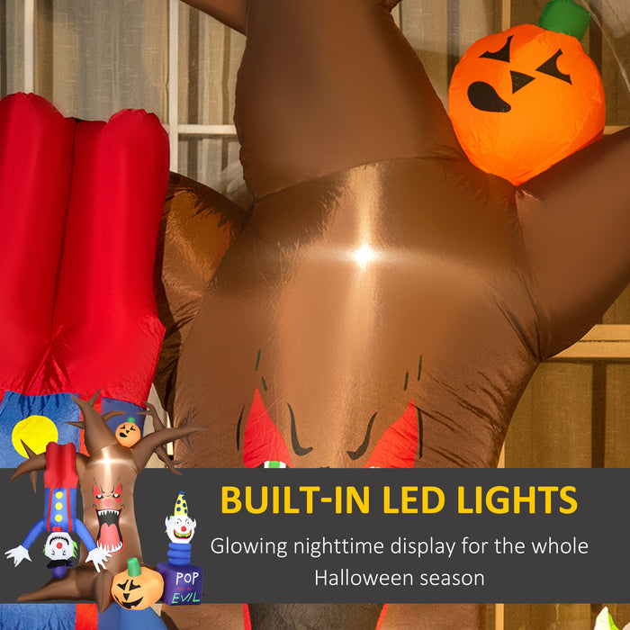 7ft Halloween Inflatable Tree with Ghosts and Clown Pumpkins - Next Day Delivery - Ideal for Spooky Yard Decorations