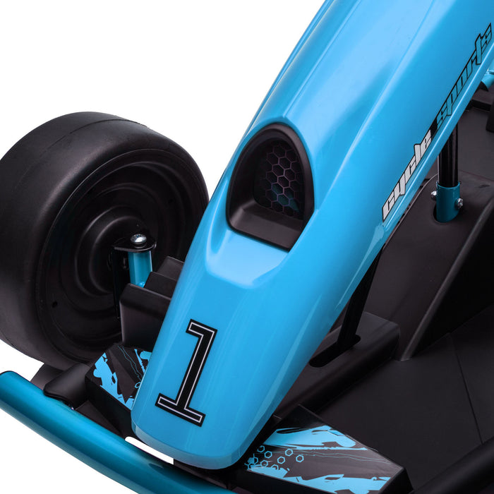 Electric Go Kart for Kids - 24V Drift Ride-On Racer with Dual Speed Settings, Blue - Perfect for Boys & Girls Aged 8-12 Years Old