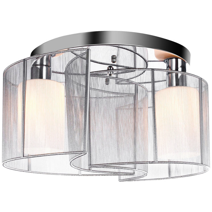 Modern Mini Flush Mount Ceiling Light - Contemporary Metal Finish Chandelier for Home Lighting - Perfect for Hallways, Dining Rooms, and Living Rooms
