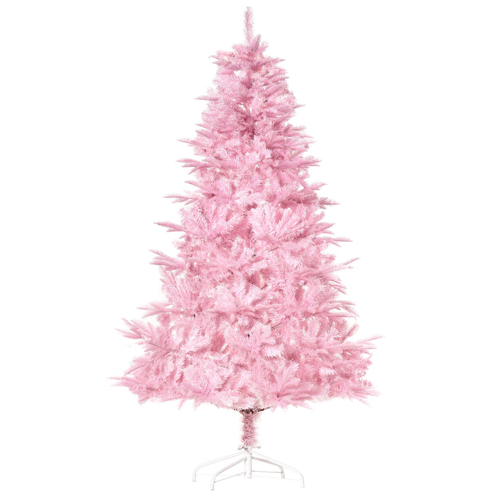6FT Pop-up Christmas Tree - Artificial Holiday Decoration with Auto-Open Feature - Ideal for Home and Party Decor in Pink