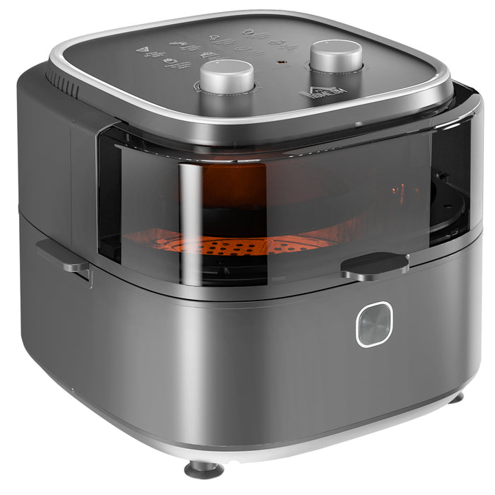 Rapid Air Circulation Family Air Fryer - 6.5L Oil-Free Cooking & Included Recipes - Adjustable Temperature with 60-Minute Timer for Healthier Meals