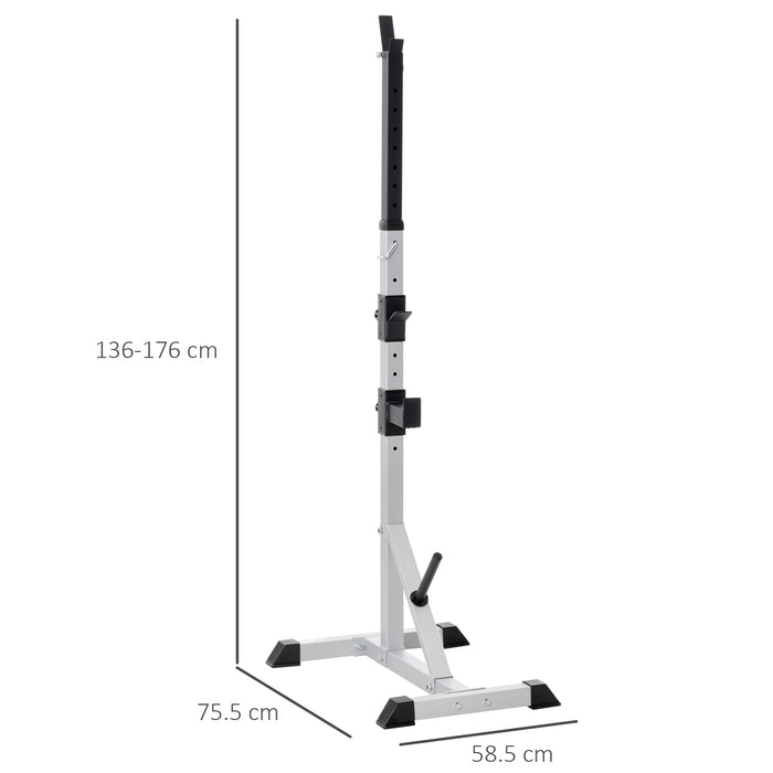 Adjustable Squat Rack Stand - Portable Barbell and Weights Holder for Weight Lifting - Ideal for Home Gym Workout Training