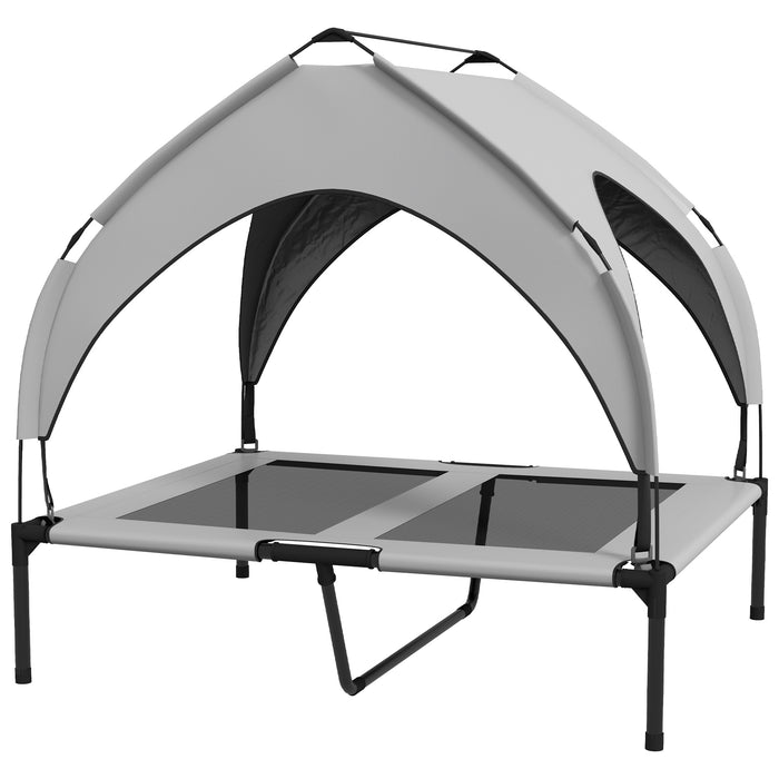 Elevated Dog Bed with Breathable Fabric - Durable Pet Cot with Washable Mesh for Cooling Comfort - Ideal for Medium to Large Canines, Home & Outdoor Use