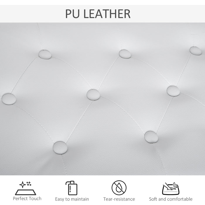 PU Leather Piano Bench - Elegant White Makeup Seat with Storage - Perfect for Musicians and Makeup Enthusiasts