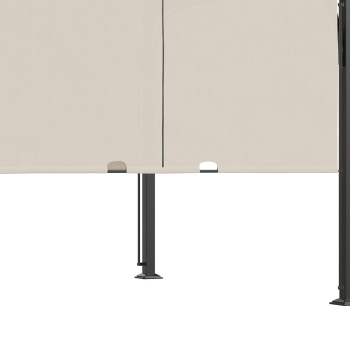 Outdoor Retractable Pergola 3x3m - Adjustable Canopy Gazebo for Garden, Beige - Ideal for Patio Shelter and Backyard Shade