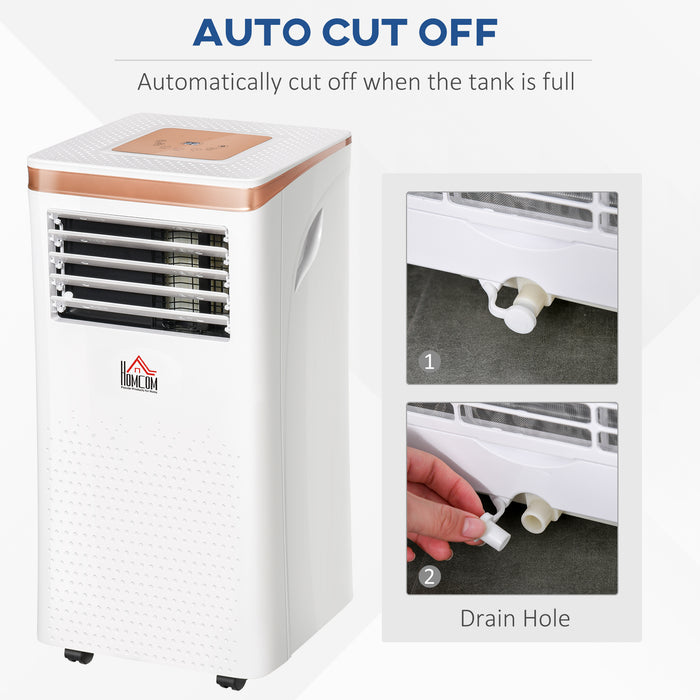 7000 BTU 4-in-1 Portable Air Conditioner - Cooling, Dehumidifying, Fan, Ventilation Functions with Remote - LED Display, Automatic Shut-Off System, Ideal for Small Rooms & Offices