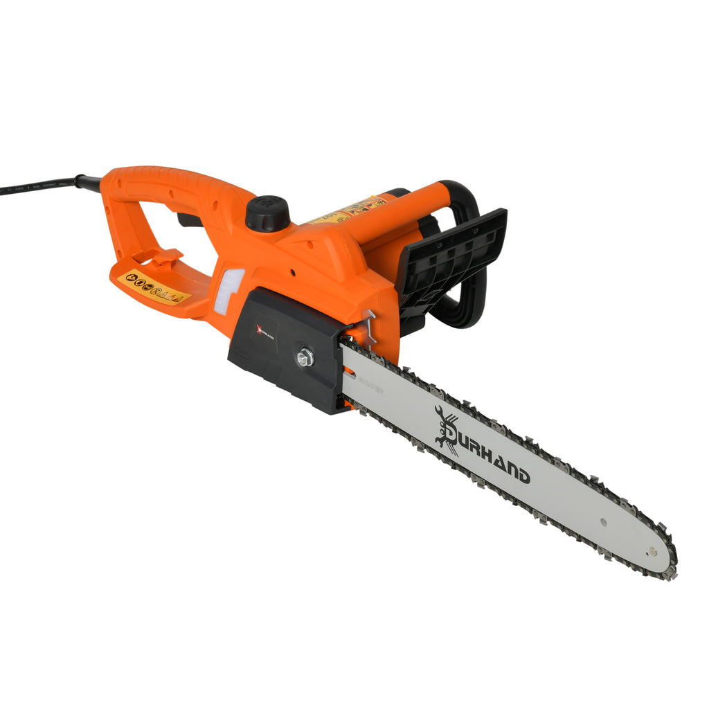 Electric Chainsaw with Aluminum Body - 2000W Corded Power Tool with Double Brake System and 40cm Blade - Ideal for Garden Maintenance