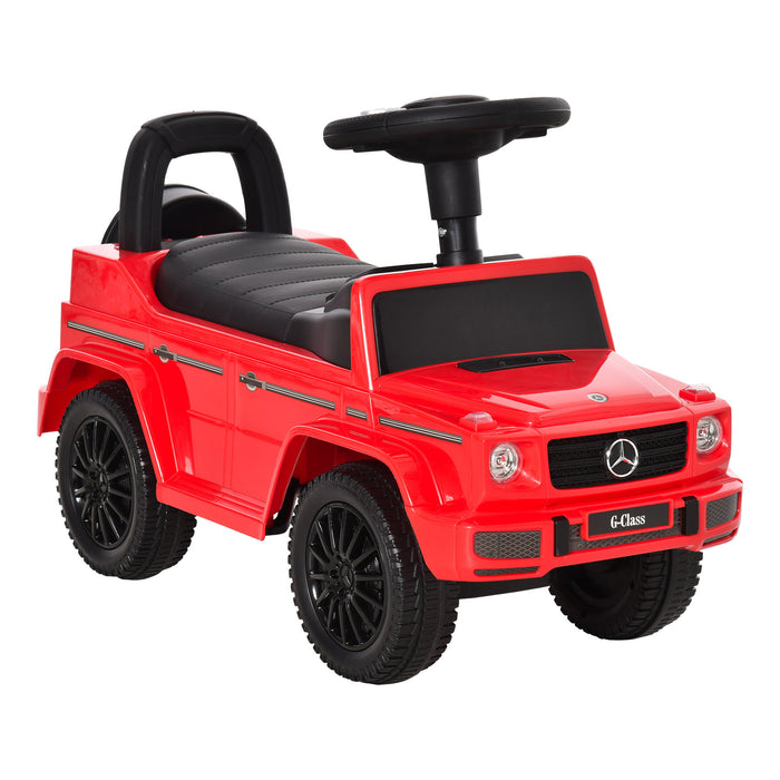 Aosom Licensed Mercedes-Benz G350 - Toddler Push and Slide Car with Large Steering Wheel and Anti-Tipping System - Safe Ride-On Toy for Kids