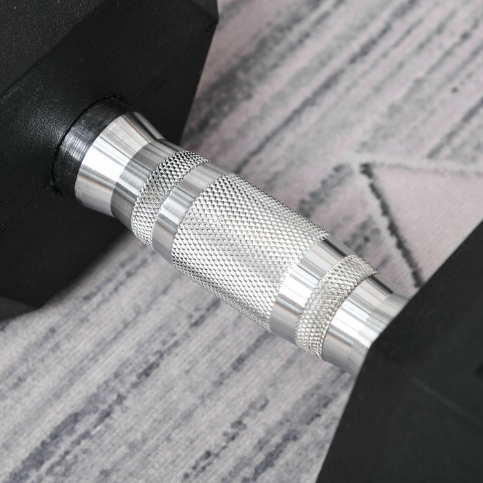 20KG Rubber Hex Dumbbell - Portable Hand Weight for Home Gym & Fitness Workouts - Ideal for Muscle Toning and Strength Training