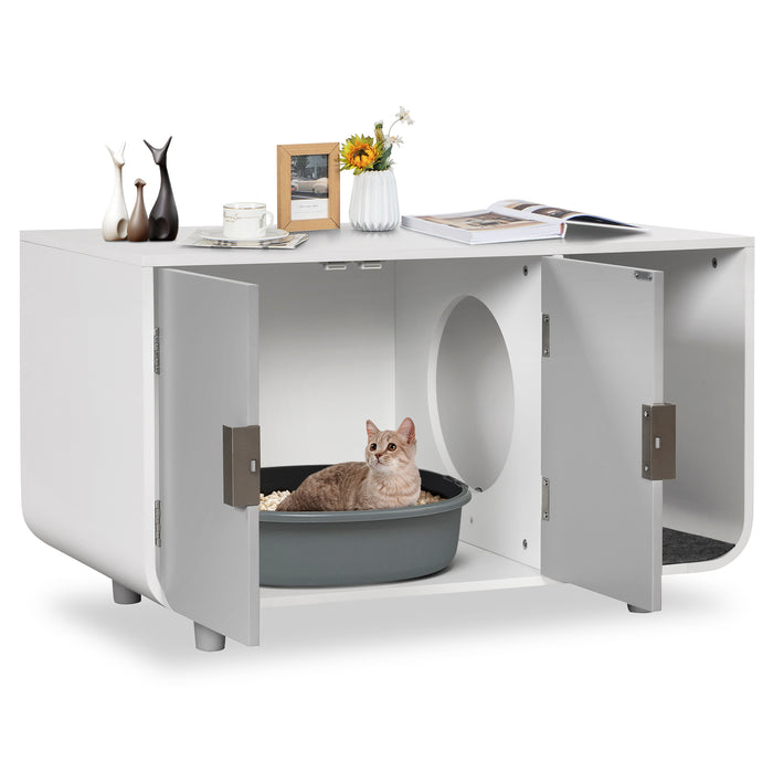 Cat Litter Box Concealed as Furniture - Ideal Solution for Keeping Your Home Clean and Odor-free by Concealing the Litter Box