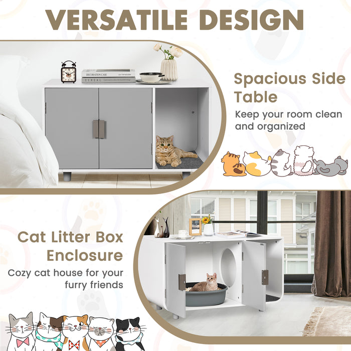 Cat Litter Box Concealed as Furniture - Ideal Solution for Keeping Your Home Clean and Odor-free by Concealing the Litter Box