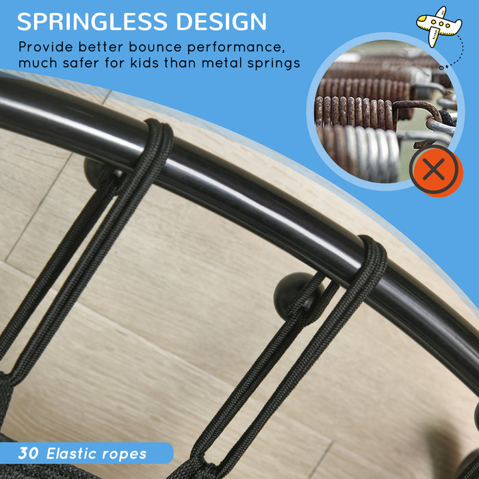 Kids' 4.6 FT Trampoline with Safety Enclosure - Includes Basketball Hoop & Ocean Balls - Perfect Outdoor Play Equipment for Children