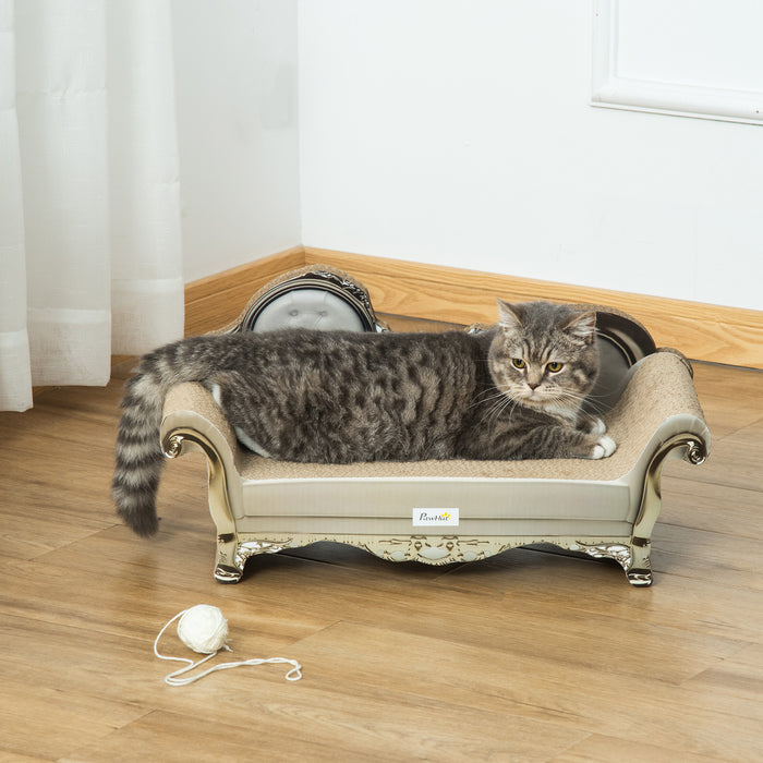 Cat Corrugated Scratching Pad - Durable Lounger and Play Station with Catnip - Ideal for Claw Maintenance & Furniture Protection