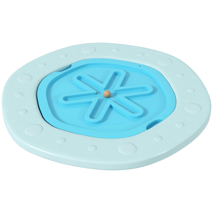 Kids' 2-in-1 Wobble and Balance Board with Integrated Ball - Durable Blue Children's Coordination Trainer - Enhances Motor Skills for Active Playtime