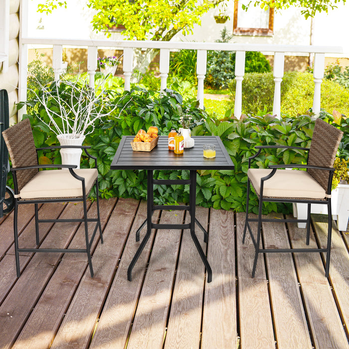 Patio Bar Table - 81 cm Height with Powder-Coating - Ideal for Outdoor Entertaining Spaces