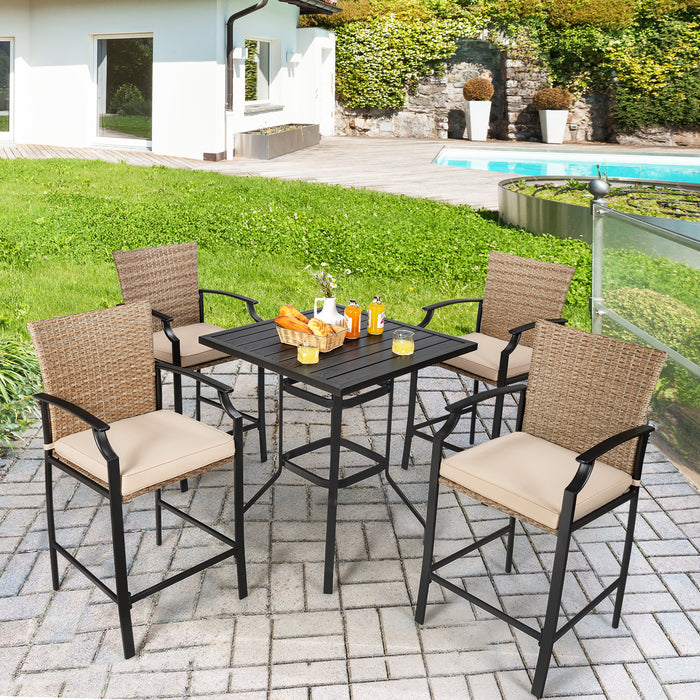 Patio Bar Table - 81 cm Height with Powder-Coating - Ideal for Outdoor Entertaining Spaces