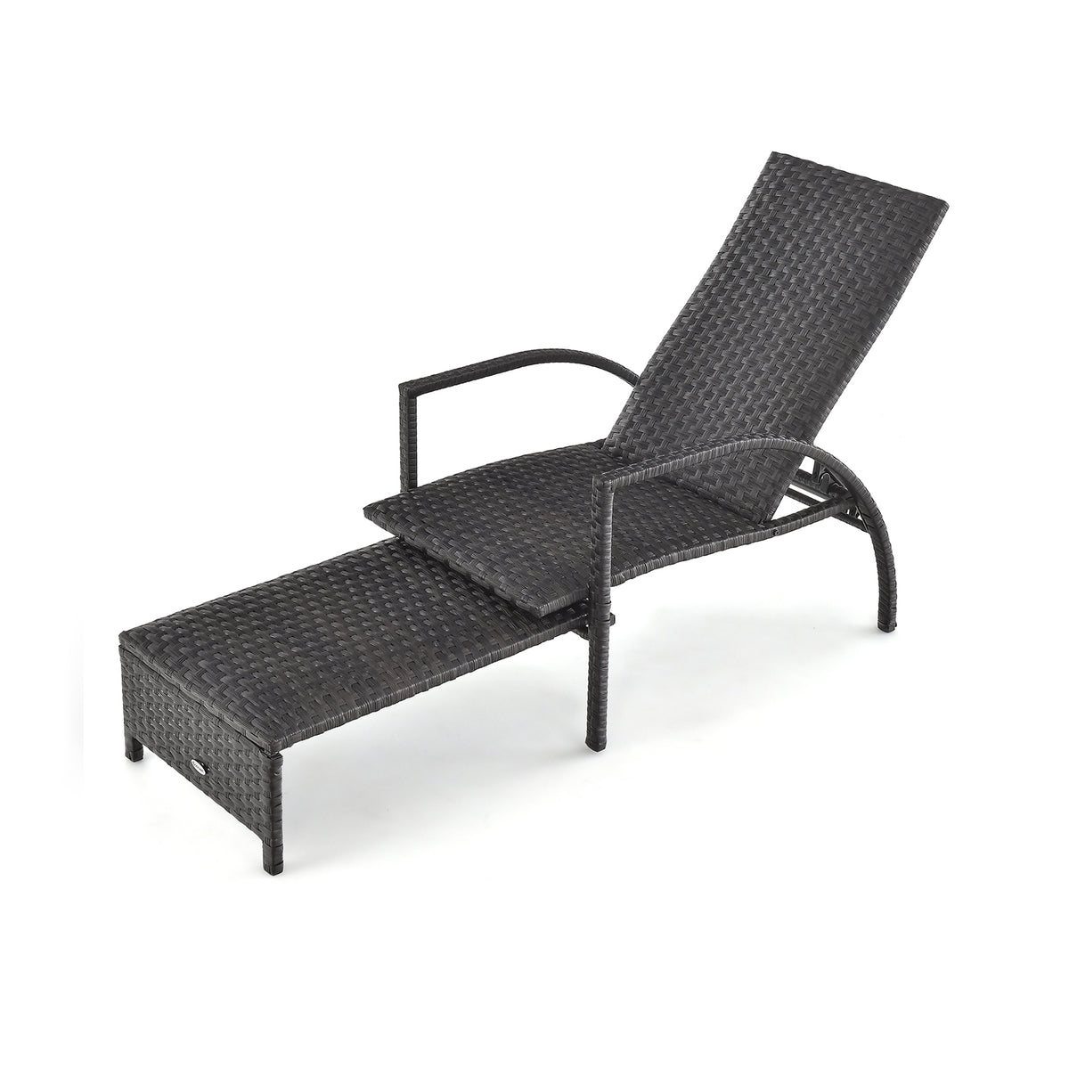 Chaise Lounge Patio Furniture - Adjustable 5-Level Backrest in Brown - Ideal for Outdoor Relaxation and Comfort