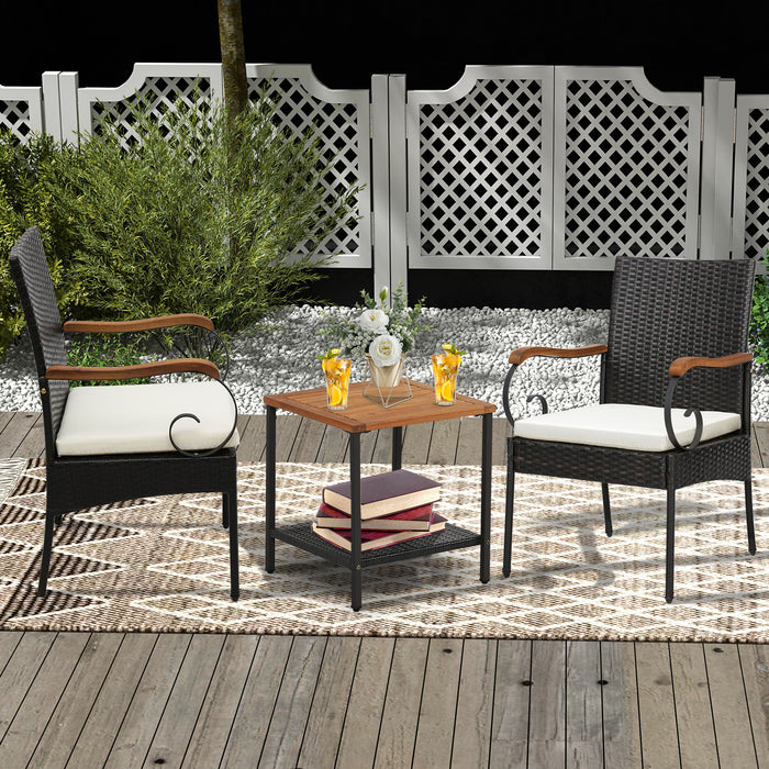 Patio Wicker - Comfortable Chair Set of 2 with Soft, Zippered Cushions - Perfect for Outdoor Relaxation and Entertaining