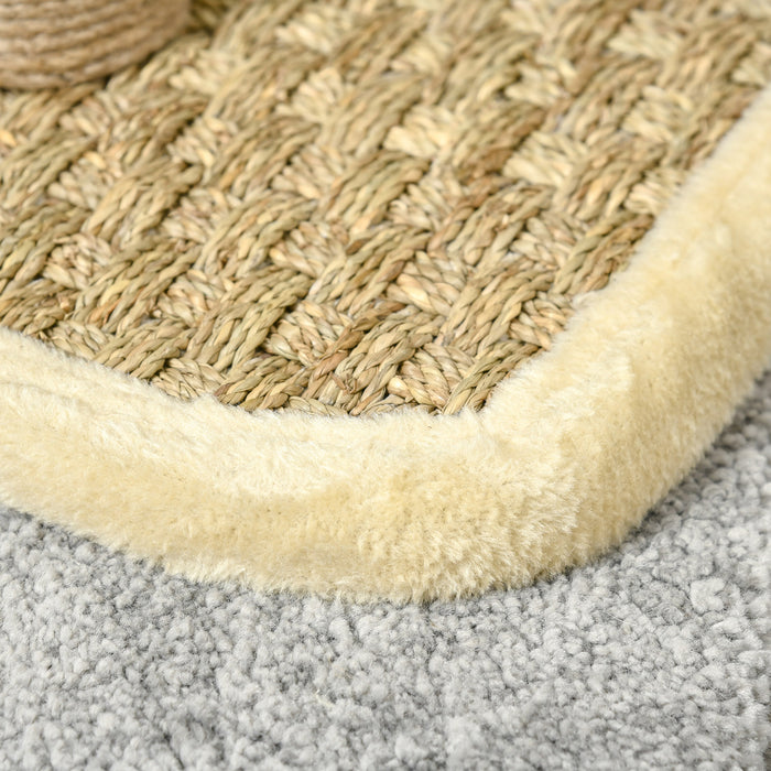 Indoor Cat Entertainment Oasis - Compact 56cm Cat Tree with Scratching Post, Play Tunnel & Hanging Ball - Perfect Play Structure for Kittens & Small Cats with Cozy Cushion, Beige