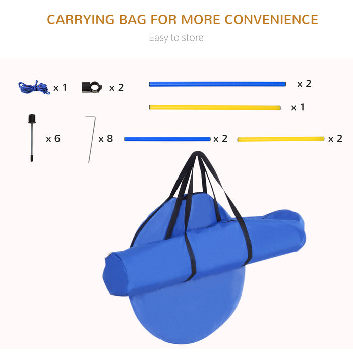 Adjustable Pet Hurdle Set - Dog Agility Training Equipment in Blue/Yellow - Ideal for Canine Fitness and Obedience