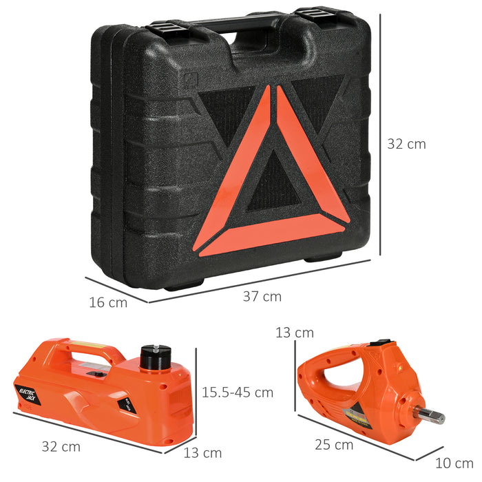 5 Ton Electric Car Jack Kit - 12V Auto Floor Jack, Impact Wrench, 15.5-45cm Lift Range for Car SUV Sedan MPV - Ideal for Emergency Tire Changes & Repairs