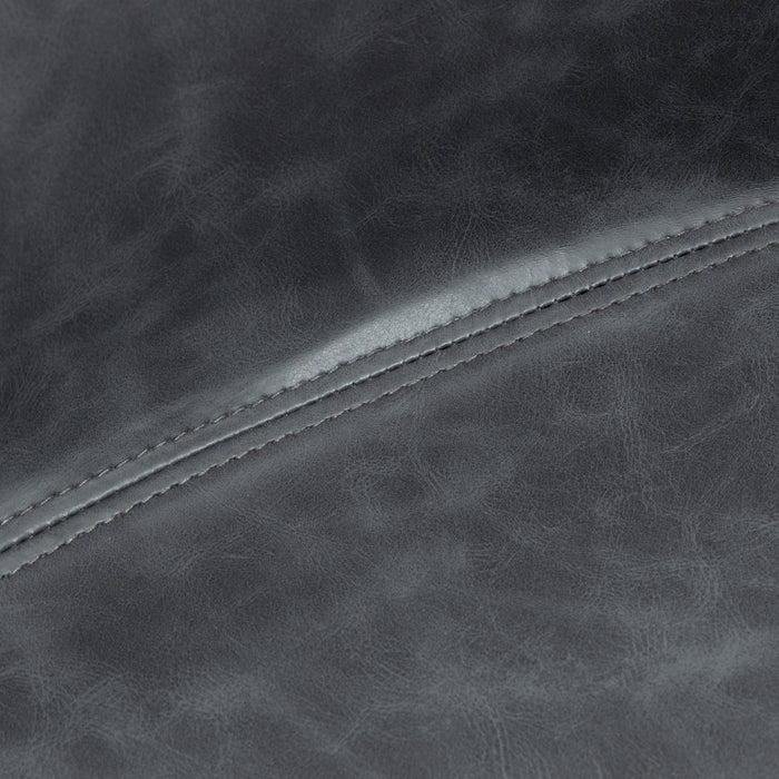 Adjustable Height Dark Grey Bar Stools - Set of 2 Swivel Chairs with Footrest for Kitchen & Home - Ideal for Breakfast Bars & Counter Seating