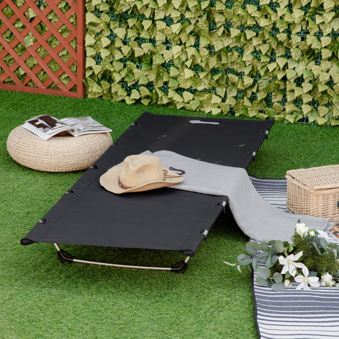 Ultra-Lightweight Aluminium Camping Cot - Durable Portable Sleeping Bed with 150kg Support - Ideal for Adult Outdoor Camping and Overnight Adventures
