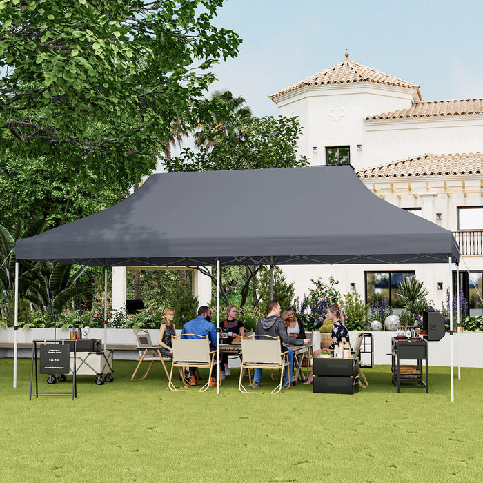 Pop-Up Canopy Tent 300 cm x 600 cm - Portable Shelter with Carrying Bag - Ideal for Outdoor Events and Gatherings