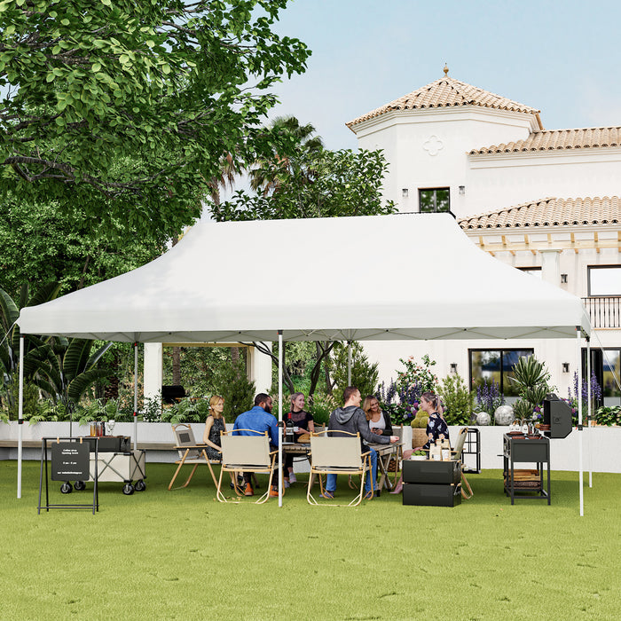 Pop-Up Canopy Tent 300 cm x 600 cm - Portable Shelter with Carrying Bag - Ideal for Outdoor Events and Gatherings