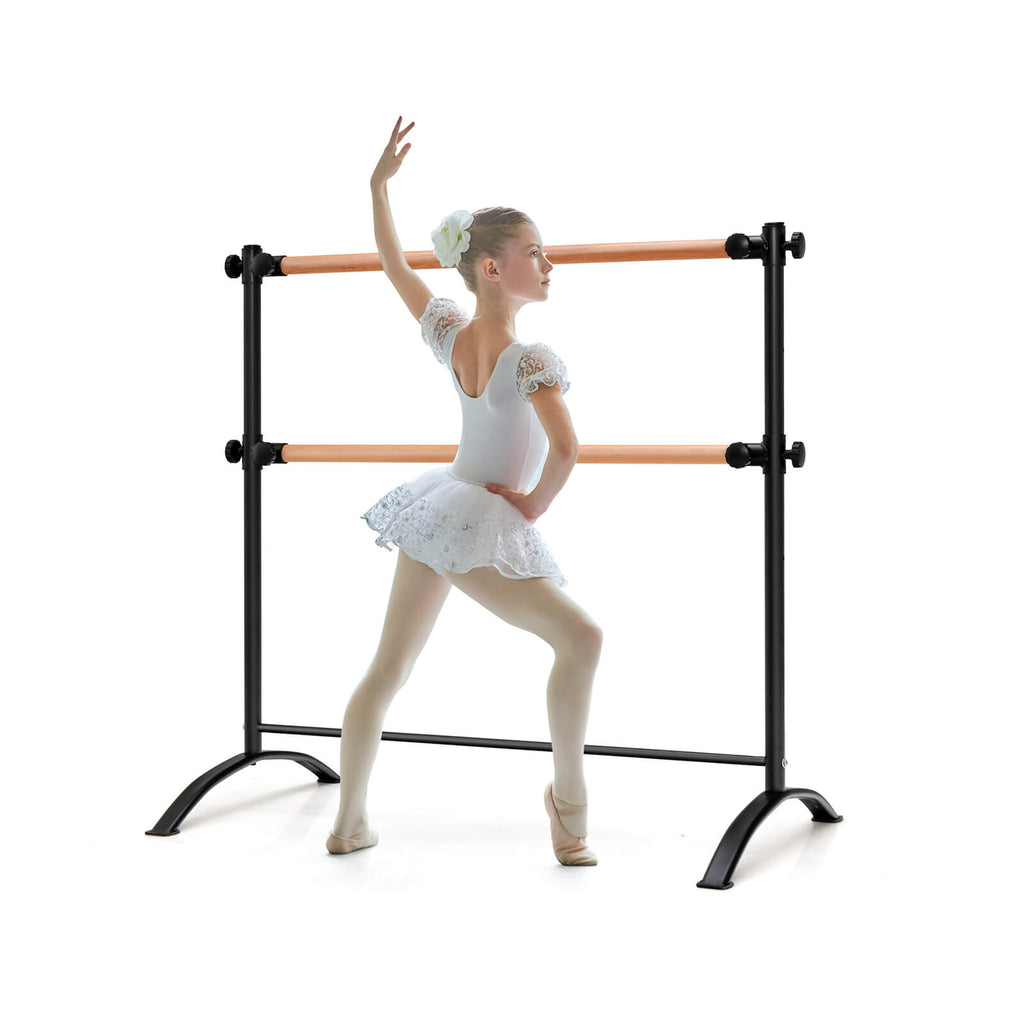 Freestanding Ballet Barre, 4 Feet - Black Color, Height Adjustable Feature - Perfect for Ballet Dancers and Fitness Enthusiasts