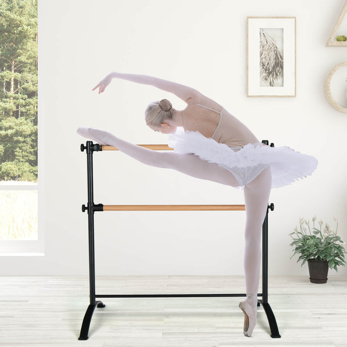 Freestanding Ballet Barre, 4 Feet - Black Color, Height Adjustable Feature - Perfect for Ballet Dancers and Fitness Enthusiasts