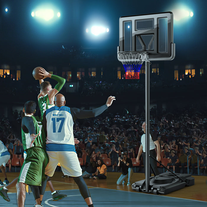 Adjustable Basketball Goal System 5.5-10FT - 9-Position Height Adjustment Feature - Ideal for Tailored Skill Development and Training