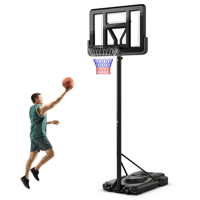 Adjustable Basketball Goal System 5.5-10FT - 9-Position Height Adjustment Feature - Ideal for Tailored Skill Development and Training