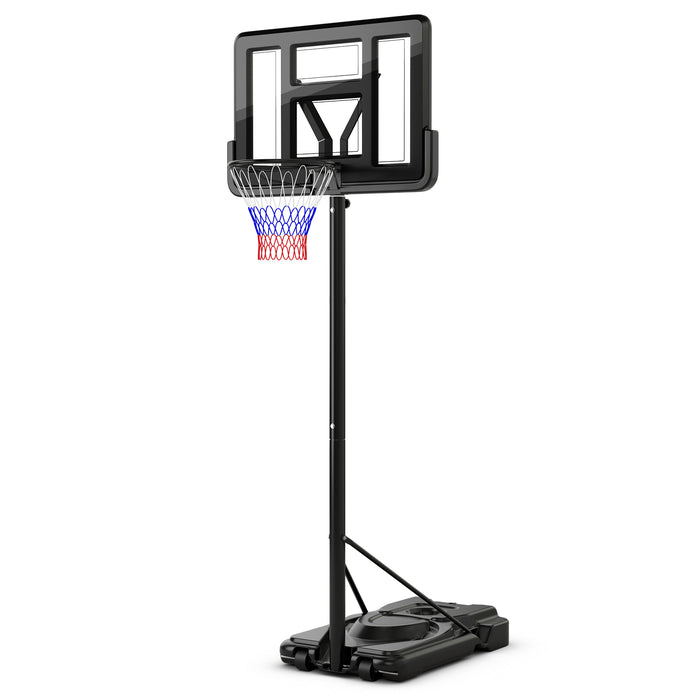 Adjustable Basketball Goal System 5.5-10FT - 9-Position Height Adjustment Feature - Ideal for Tailored Skill Development and Training