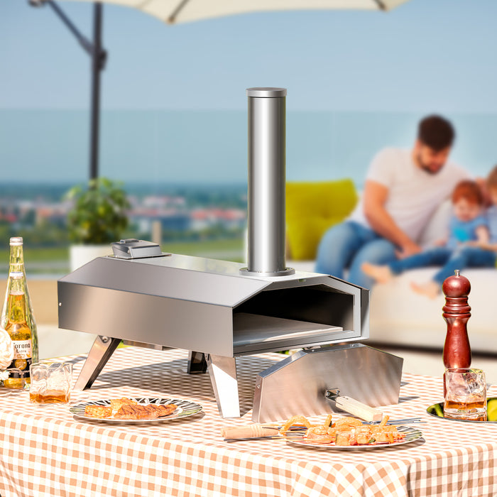 Outdoor Adventurer's Gear - Portable Stainless Steel Pizza Oven for Camping and Picnics - Ideal for Outdoor Cooking Enthusiasts