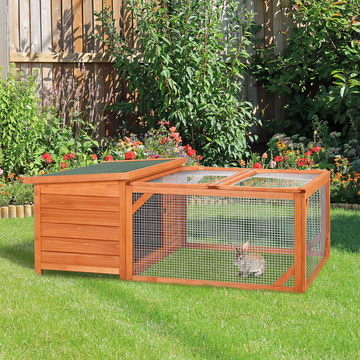 Deluxe Bunny Villa - Elevated Small Animal Hutch with Openable House and Enclosed Run - Ideal for Guinea Pigs, Rabbits, and Ferrets