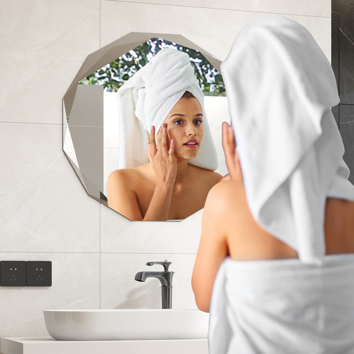 Silver Polish - Premium Frameless Wall Mount Mirror - Ideal for Home Decor and Interior Design