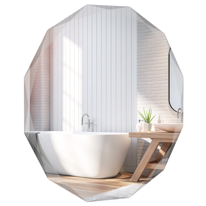 Silver Polish - Premium Frameless Wall Mount Mirror - Ideal for Home Decor and Interior Design