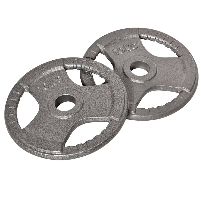 Olympic Grip Weight Plates - 2-Piece Set for Strength, Crossfit & Weightlifting - Ideal Barbell Set for Home Gym Training