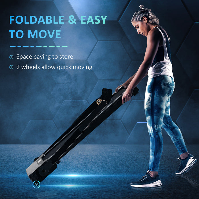 Motorised Folding Treadmill - 600W Power, Steel Frame, Compact Design - Ideal for Home Fitness and Space-Saving Exercise