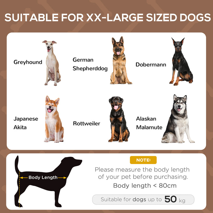 Elevated Waterproof Pet Bed with UV Canopy - Breathable Mesh Cot for XXL Dogs, Outdoor & Indoor Use - Protective Shelter for Large Pets, Size 122x92x108cm